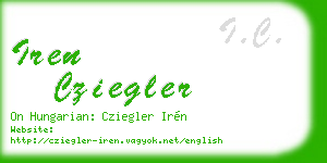 iren cziegler business card