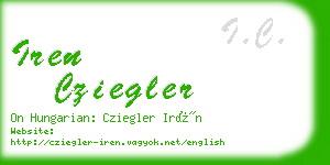 iren cziegler business card